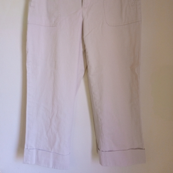 Rafaella cropped khaki cargo pants women size 10 - Picture 2 of 7